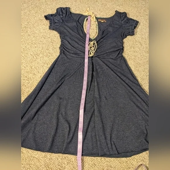 FREE People, knit dress with raw edge detail, size M - Picture 7 of 9